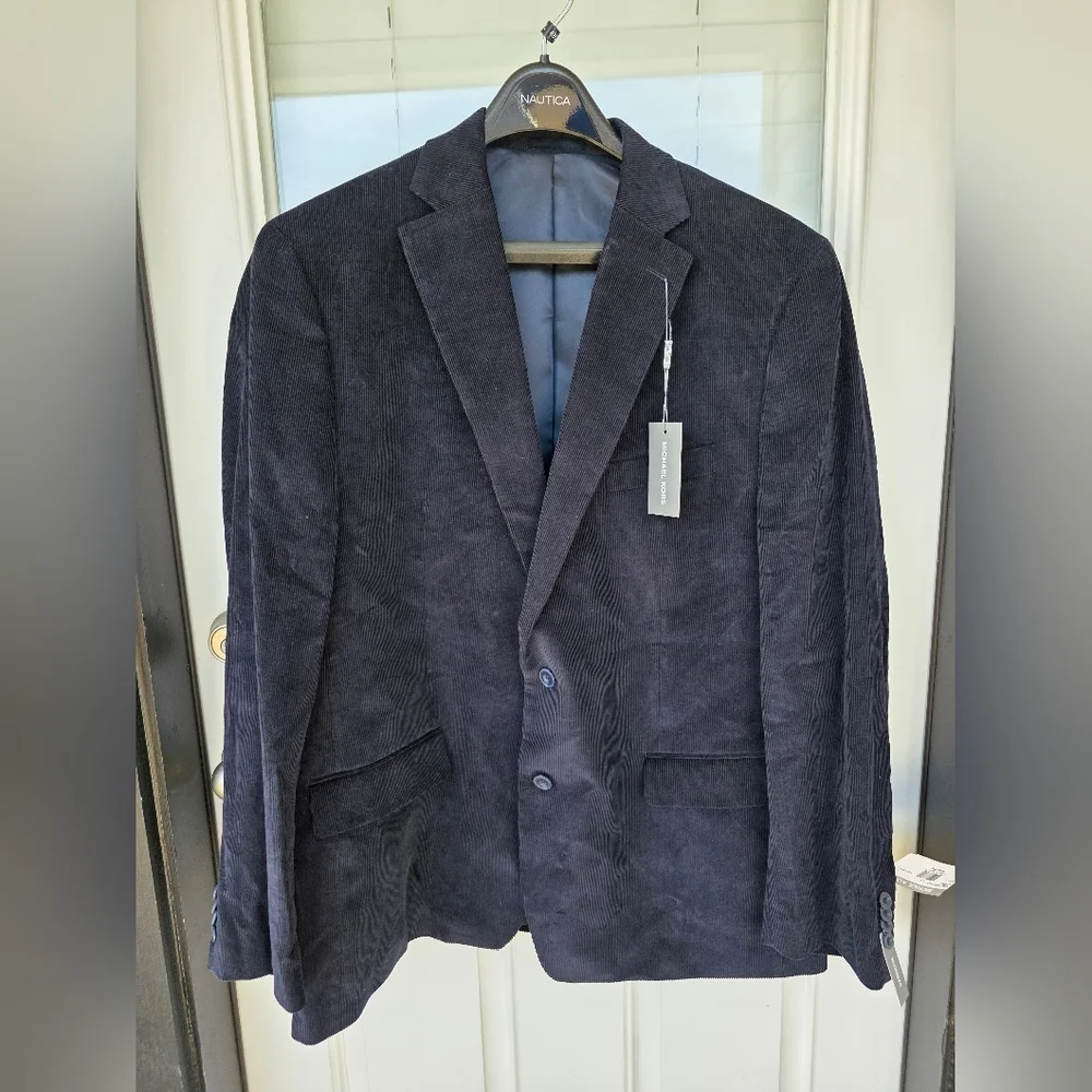 $350 Michael Kors Men's Classic-Fit Corduroy Sports Coat Jacket Sz 48L Career